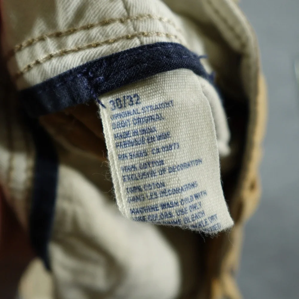 American Eagle Pants Mens 30x32 Khaki Original Straight Leg Cotton Chinos